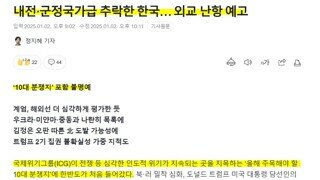 세계 10대 분쟁지로 떨어진 한국국격