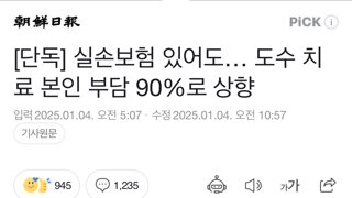 [단독] 실손보험 있어도… 도수 치료 본인 부담 90%로 상향