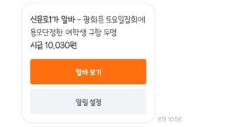 당근에 올라온 틀극기 집회 알바모집