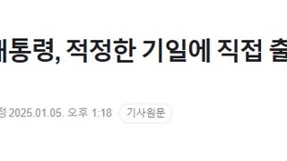 대통령, 적정한 기일에 직접 출석해 의견 밝힐 예정