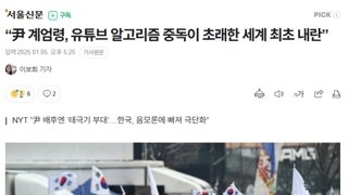 뉴욕타임즈 “尹 배후 틀국기’…음모론에 빠져 극단화”