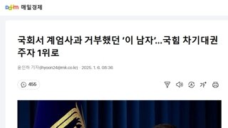 김문수, 내란당 차기대권 주자 1위로