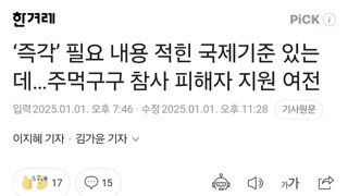 ‘즉각’ 필요 내용 적힌 국제기준 있는데…주먹구구 참사 피해자 지원 여전