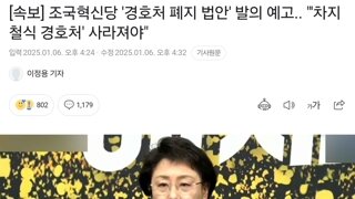 [속보] 조국혁신당 '경호처 폐지 법안' 발의 예고