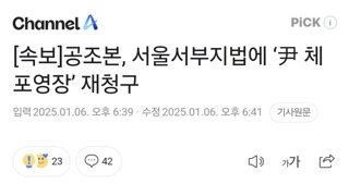 [속보]공조본, 서울서부지법에 ‘尹 체포영장’ 재청구