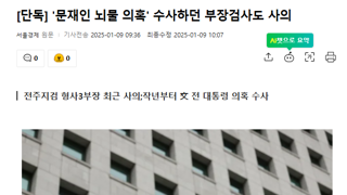 '문재인 뇌물 의혹' 수사하던 부장검사도 사의