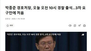 경호처장 경찰출석 나오고 차장이 권한대행