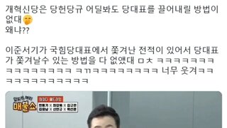 이준석이 허은아를 당대표에서 끌어내릴수 없는 이유