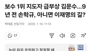 보수 1위 지도자 급부상 김문수…9년 전 손학규, 아니면 이재명의 길?