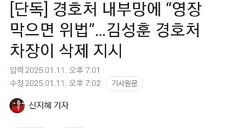 “영장 막으면 위법”…김성훈 경호처 차장이 삭제 지시