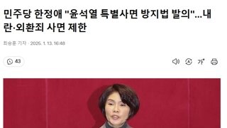 윤석열 특별사면 방지법 발의