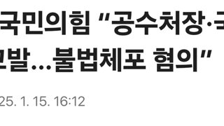 [속보]국민의힘 “공수처장·국수본부장 고발…불법체포 혐의”