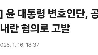 [속보] 윤 대통령 변호인단, 공수처장 등 내란 혐의로 고발