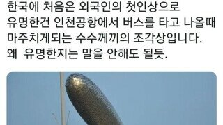 한국에 처음온 외국인이 마주친 수수께끼의 조각상