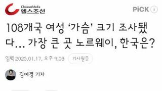 세계 여성 가슴 크기 통계