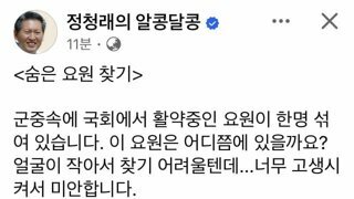 정청래) 숨은 요원 찾기