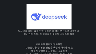 딥시크 AI는 족집게 가외 받은 AI다