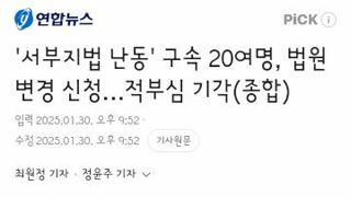 서부지법 난동' 구속 20여명, 법원 변경 신청…적부심 기각