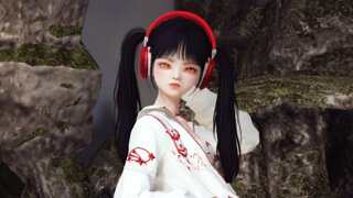 미스틱 아이돌 염색(레드&화이트)