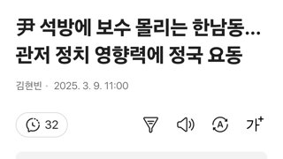 尹 석방에 보수 몰리는 한남동... 관저 정치 영향력에 정국 요동