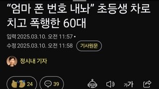 “엄마 폰 번호 내놔” 초등생 차로 치고 폭행한 60대