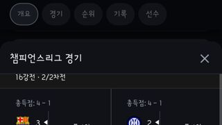 챔스 8강 대진표