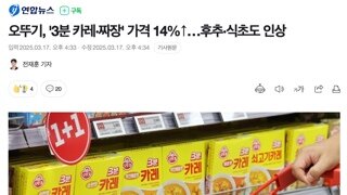 오뚜기, '3분카레, 후추, 식초'등 가격 우르르 인상