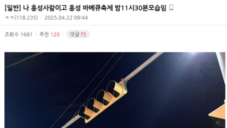 홍성 바베큐축제 전날 밤 모습