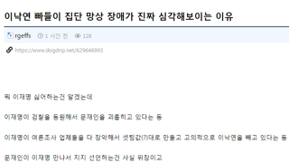 이낙연 빠들이 집단 망상 장애가 진짜 심각해보이는 이유