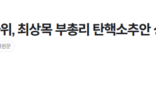 [속보] 국회 법사위, 최상목 부총리 탄핵소추안 상정