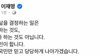 이재명 페북 - 결국 국민이 합니다.