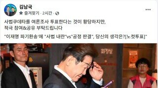 투표하러 갑시다~ 이재명 파기환송 [사법 내란vs공정 판결] 당신의 생각은?