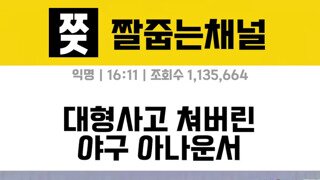 대형사고 쳐버린 아나운서