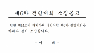 내란당 전당대회 또 한다
