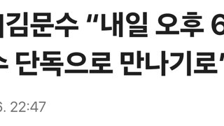 김문수 내일 6시 1 : 1 맞짱 선언