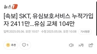 [속보] SKT, 유심보호서비스 누적가입자 2411만…유심 교체 104만