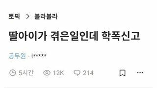 딸아이가 겪은일인데 학폭신고