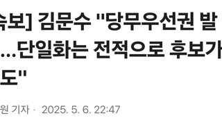 [속보] 김문수 