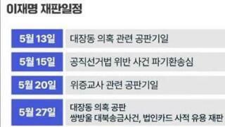 이재명 남은재판 체크