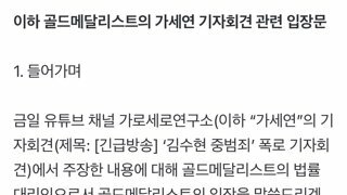 김수현 측 가세연 기자회견 관련 공식 입장 전문