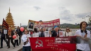 어제자 주한 러시아 대사관의 퍼레이드