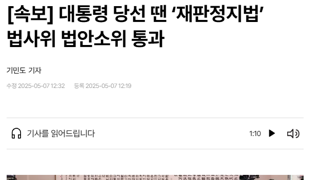 대통령 당선 땐 ‘재판정지법’ 법사위 법안소위 통과