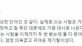 소설에서만 자주 쓰이는 단어