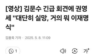 김문수에게 국힘에서 최고의 욕을 하는 권영세