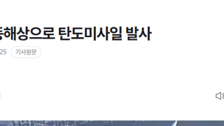 [속보] 北, 동해상으로 탄도미사일 발사