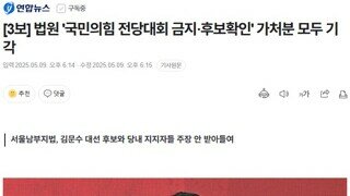 [3보] 법원 '국민의힘 전당대회 금지·후보확인' 가처분 모두 기각