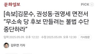 [속보]김문수, 권성동·권영세 면전서 “무소속 당 후보 만들려는 불법 수단 중단하라”