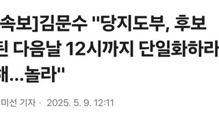 [속보]김문수 