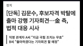 김문수 출마강행 기자회견할듯