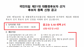 국힘 공고문 정리